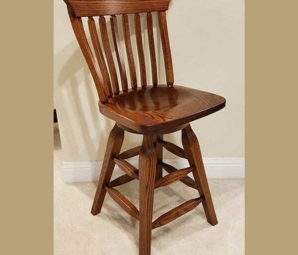 24 in old south bar chair oak antique