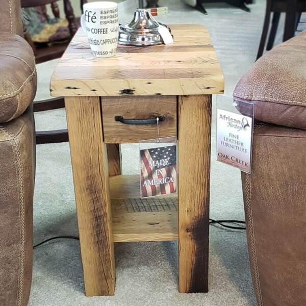 Heavy Mission Reclaimed Wood Small End Table