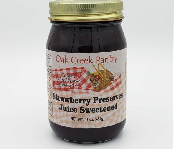 Strawberry Preserves- No Sugar Added- 16 Oz.
